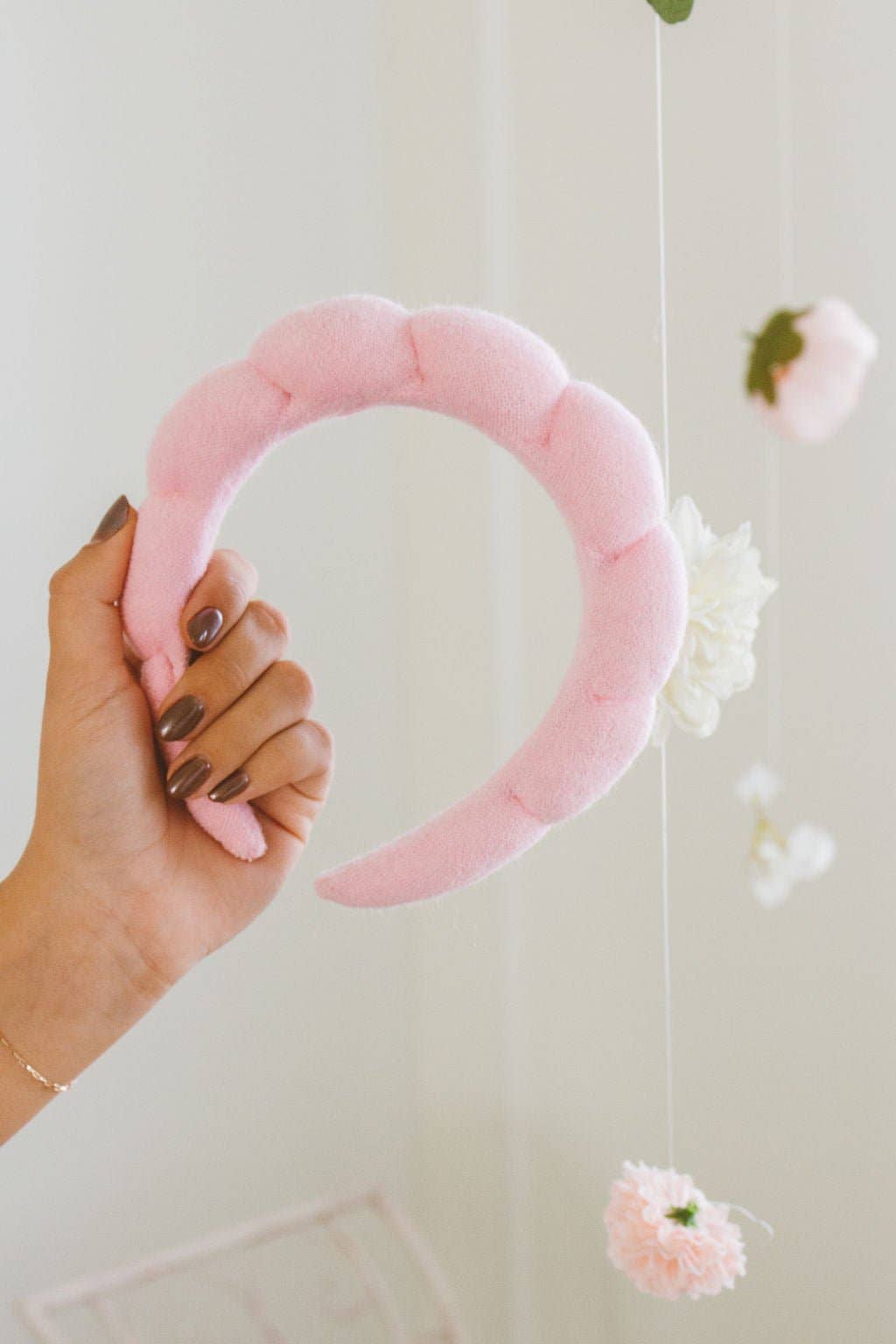Puffy Spa Headband: Pink