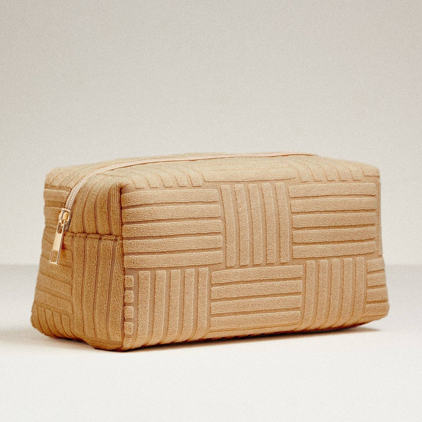 Luxe Terry fabric Travel Pouch-Large: Pink / One / 5AC78039