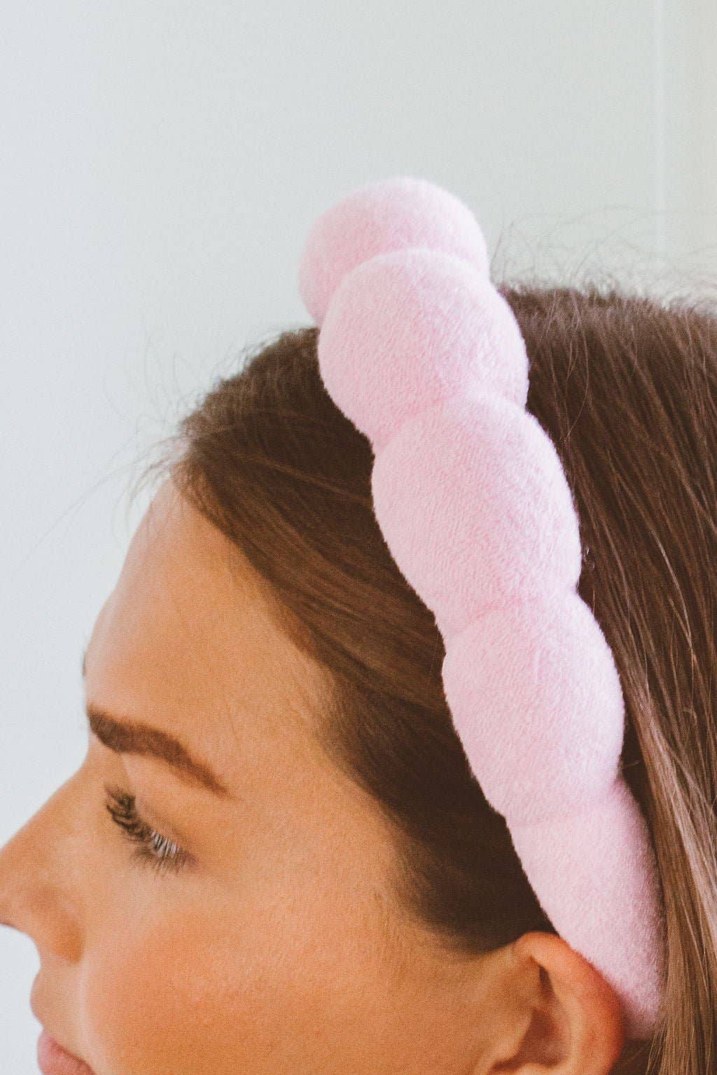 Puffy Spa Headband: Pink