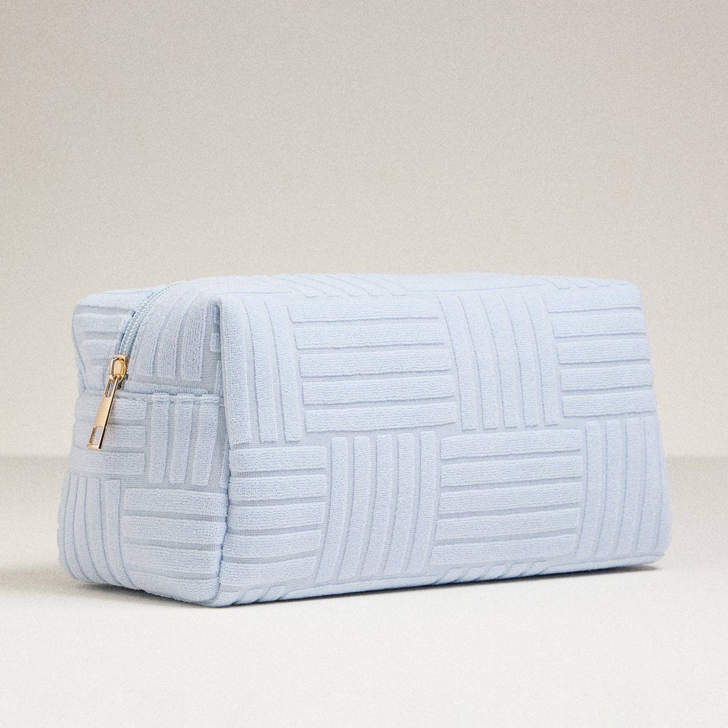 Luxe Terry fabric Travel Pouch-Large: Dusty Pink / One / 5AC78039
