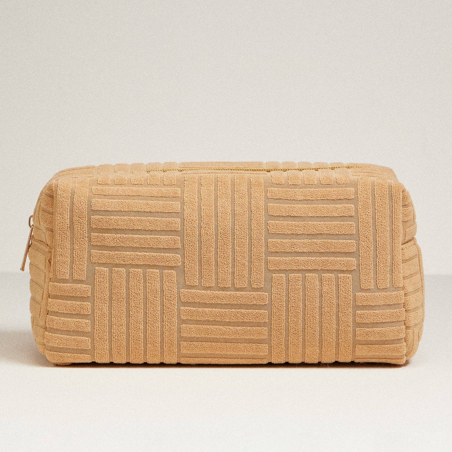 Luxe Terry fabric Travel Pouch-Large: Dusty Pink / One / 5AC78039