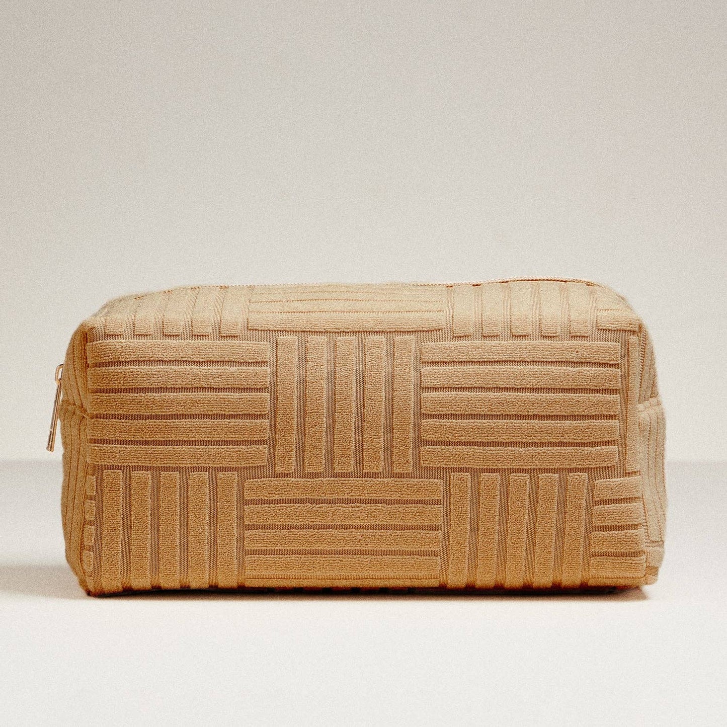 Luxe Terry fabric Travel Pouch-Large: Pink / One / 5AC78039