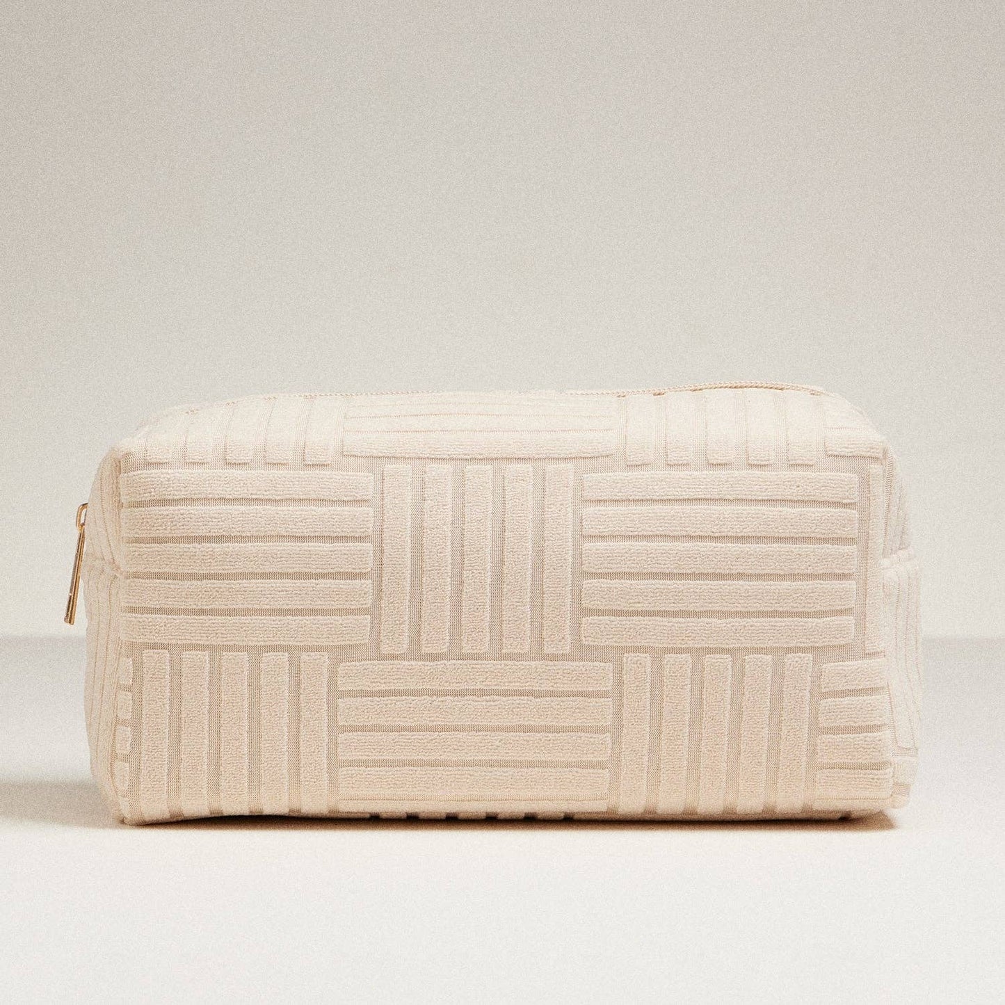 Luxe Terry fabric Travel Pouch-Large: Dusty Pink / One / 5AC78039
