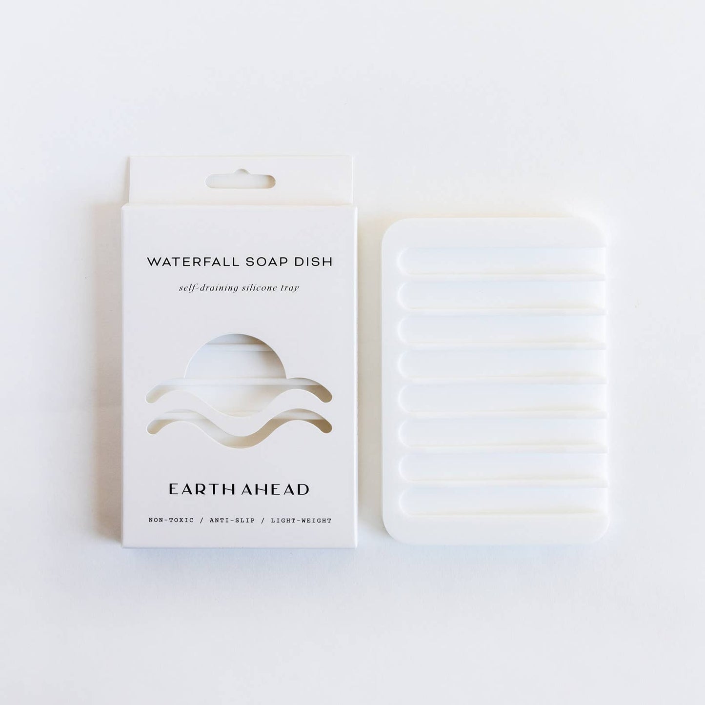 Waterfall Silicone Soap Dish - White
