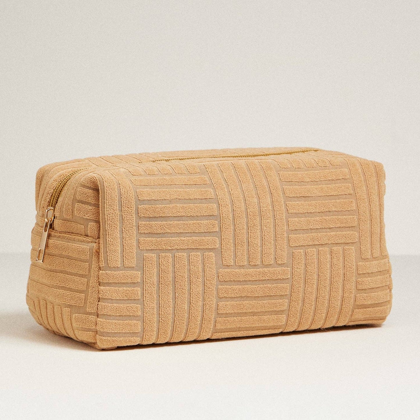 Luxe Terry fabric Travel Pouch-Large: Pink / One / 5AC78039