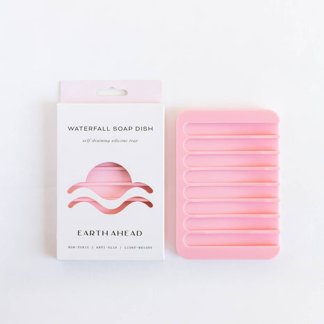 Waterfall Silicone Soap Dish - Pink