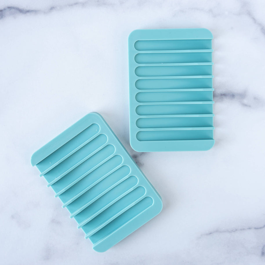 Waterfall Silicone Soap Dish - Glacial Blue