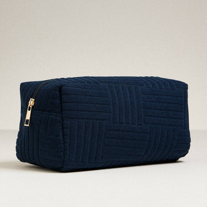 Luxe Terry fabric Travel Pouch-Large: Dusty Pink / One / 5AC78039