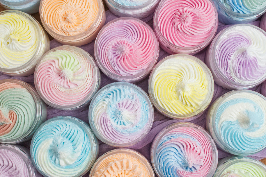 Whipped Sugar Scrubs with lid off