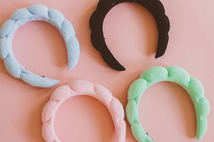 Puffy Spa Headband: Pink