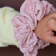Light Pink Ruffle Jumbo Scrunchie