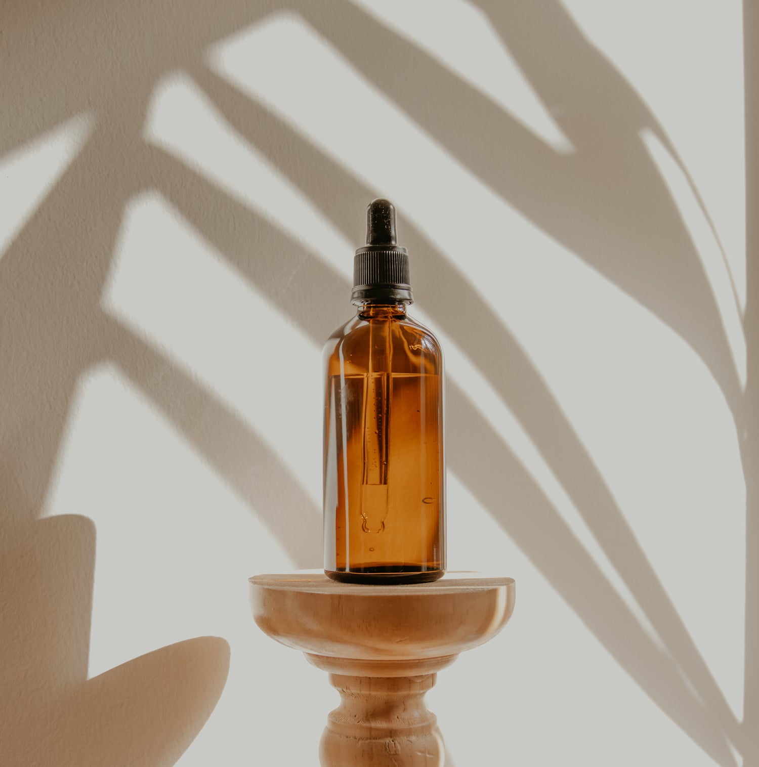 amber glass fragrance bottle